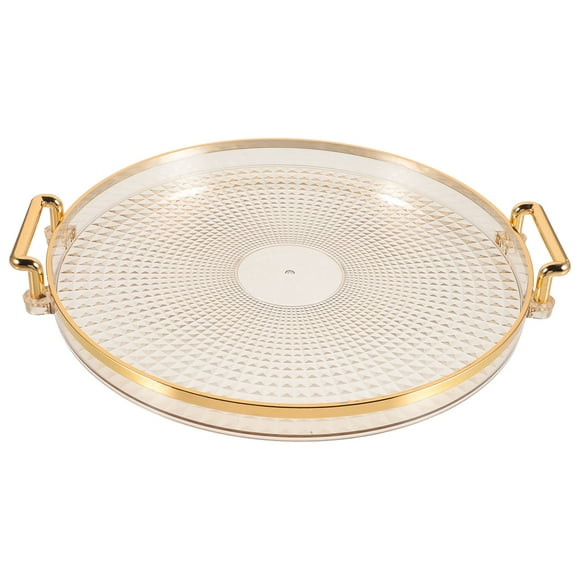 Round Tray Luxury Decorative Tray Coffee Table Tray Tea Cup Snack Tray Perfume Tray