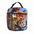 thumbnail image 3 of Zootopia Insulated Lunch Bag Cartoon Backpack, Reusable Thermal Cooler Tote for School Picnic Travel, Water Resistant Zipper Lunch Box Carry Bag Large Capacity Reusable Cooler Bag 11488-A22, 3 of 6