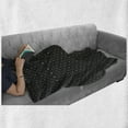 thumbnail image 6 of Charcoal Soft Flannel Fleece Throw Blanket, Repetitive Pattern of Geometrical Shapes and Dots Abstract Art, Cozy Plush for Indoor and Outdoor Use, 50" x 70", Charcoal Grey White, by Ambesonne, 6 of 6