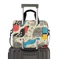 thumbnail image 2 of FORMRS 16" Laptop Bag Carrying Sleeve Case with Handle Travel Shoulder Briefcase, Blue Retro Print, 2 of 8