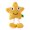Yellow, variant on Dog Squeaky Chew Toy Interactively Teeth Cleaning Toy Pet Training Cleaning Dog Sounds Pet Supply