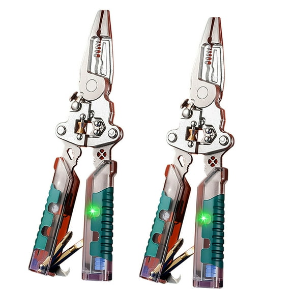 20-in-1 Multifunction Electrician Pliers, Wire Stripper Tool with Voltage Tester, Crimping Pliers, Folding Screwdriver Set for Electrical Repair, Automotive Wiring