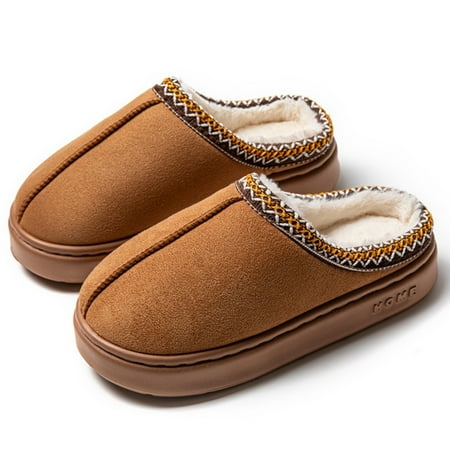 FREISTERN Women's Fuzzy Slippers Thick Sole Memory Foam House Shoes