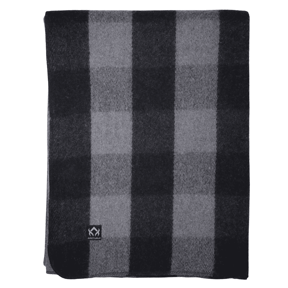Arcturus Buffalo Plaid Wool Blanket, 64" x 88", Loom-Woven