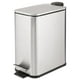 thumbnail image 1 of Bote de basura mDesign Slim Metal de 5 litros con pedal y tapa de acero inoxidable, 1 of 8