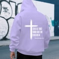 thumbnail image 2 of Valora Men Sweatshirt Hoodies for Men Pullover Reflective Hoodie Lightweight Pullover Hoodie Sweatshirts Work Sweatshirts for Mens Sweatshirt Mens Athletic Hoodies Purple L, 2 of 6