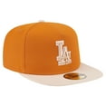 thumbnail image 3 of Men's New Era Orange/Light Beige Los Angeles Dodgers Two-Tone Color Pack A-Frame 59FIFTY Fitted Hat, 3 of 5