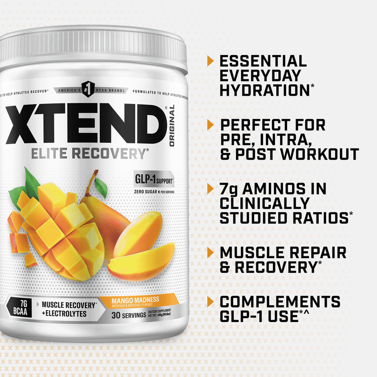 Xtend BCAA Powder Mango Madness 7g Intra-Workout Muscle Recovery