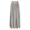 thumbnail image 4 of Mifsaly Pleated Skirts for Women High Waist Full Length Aline Maxi Skirt Elegant Cocktail Party Wedding Guest Evening Outfits M, 4 of 7