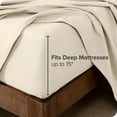 thumbnail image 3 of Bare Home Ensemble de Draps en Flanelle - 100 % Coton - Poche Profonde - Grand/double, Sable, 4 Pcs, 3 of 7