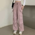 thumbnail image 4 of Cargo Sweatpants for Women,Cargo Pants Baggy Y2K Clothing Multi Pockets High Waist Loose Straight Leg Pants Vintage Grunge Clothes,Womens Scrub Pants(Size:M), 4 of 9