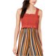 thumbnail image 1 of Project 28 Blusa corta con fruncido para mujer, naranja, grande, 1 of 1