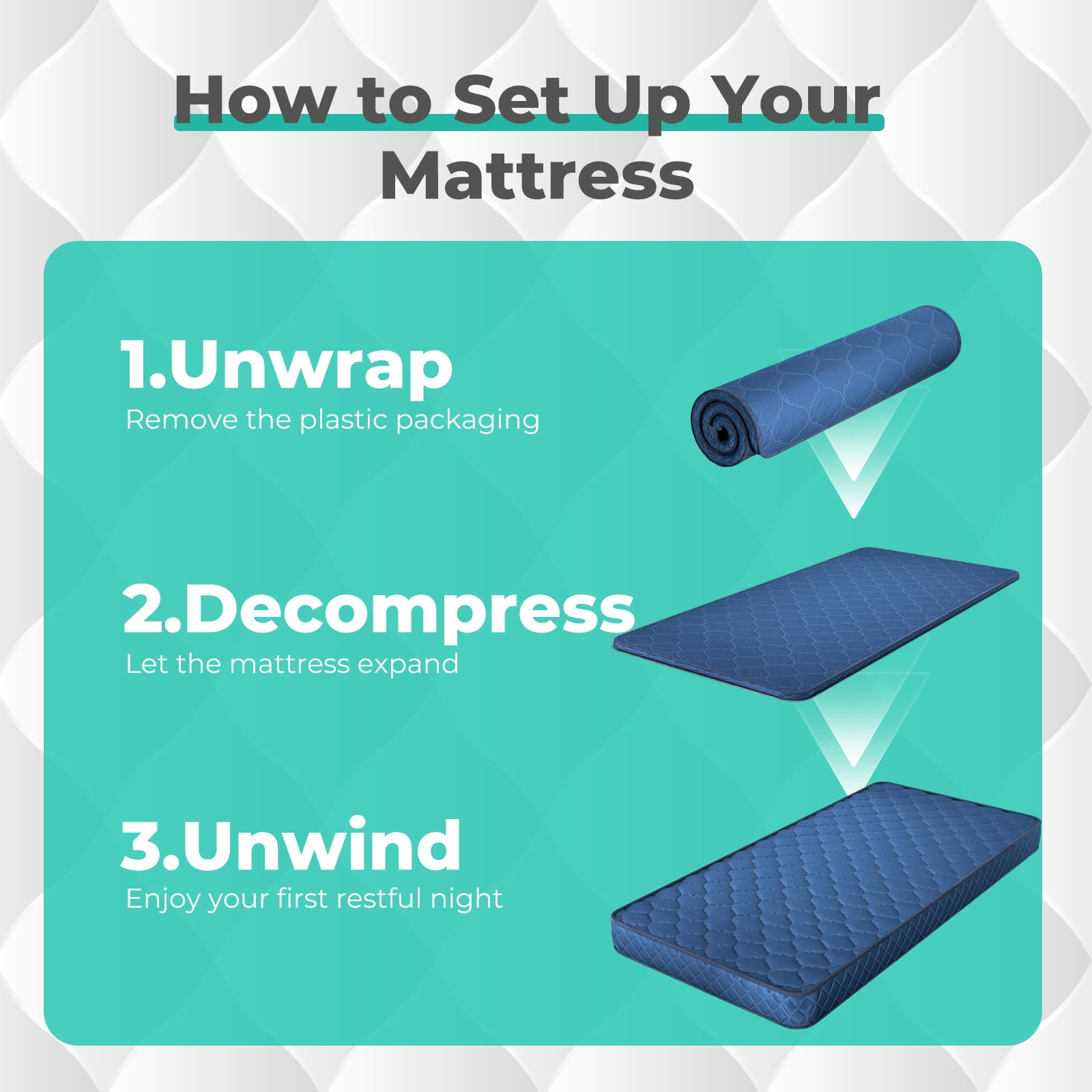 6 Inch Twin Memory Foam Mattress in a Box - Medium-Firm, Waterproof, CertiPUR-US Certified - Ideal for Bedrooms, Apartments, Bunk Beds
