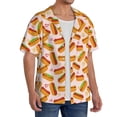 thumbnail image 2 of Sikiie Hot Dog In Heart Men's Cuban Shirt, Hawaiian Shirts, Business Casual Button Down Shirts, Short Sleeve Shirt-Medium, 2 of 5