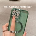 thumbnail image 4 of Compatible with iPhone 14 Pro Max Magnetic Glitter Cute Case, Plating Bling Clear Phone Case with MagSafe for Women Girls Full Camera Protector Back Cover for iPhone 14 Pro Max 6.7 Green, 4 of 13
