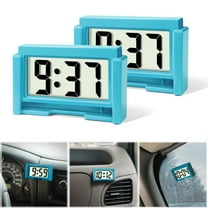 Betus 2Pcs Car Dashboard Digital Clock - Vehicle Adhesive Clock - Mini Automotive Stick On Watch for Car Truck Dashboard & Air Vent