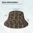 thumbnail image 4 of Daiia Mushroom Garnish Pattern Bucket Hat - Trendy Cotton Sun Hat for Beach, Golf, Fishing - Fun Outdoor Vacation Boonie for Men and Women, 4 of 9