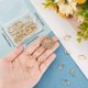 thumbnail image 3 of 1 caja de 50 juegos de accesorios para aretes de acero inoxidable chapados en oro de 24 quilates con cierre de palanca, ganchos para aretes franceses, accesorios con anillos de salto, 3 of 9