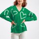 thumbnail image 2 of Gibobby Sueter para mujer Suéteres de punto de cachemira para mujer con botones(Verde,Talla única), 2 of 5