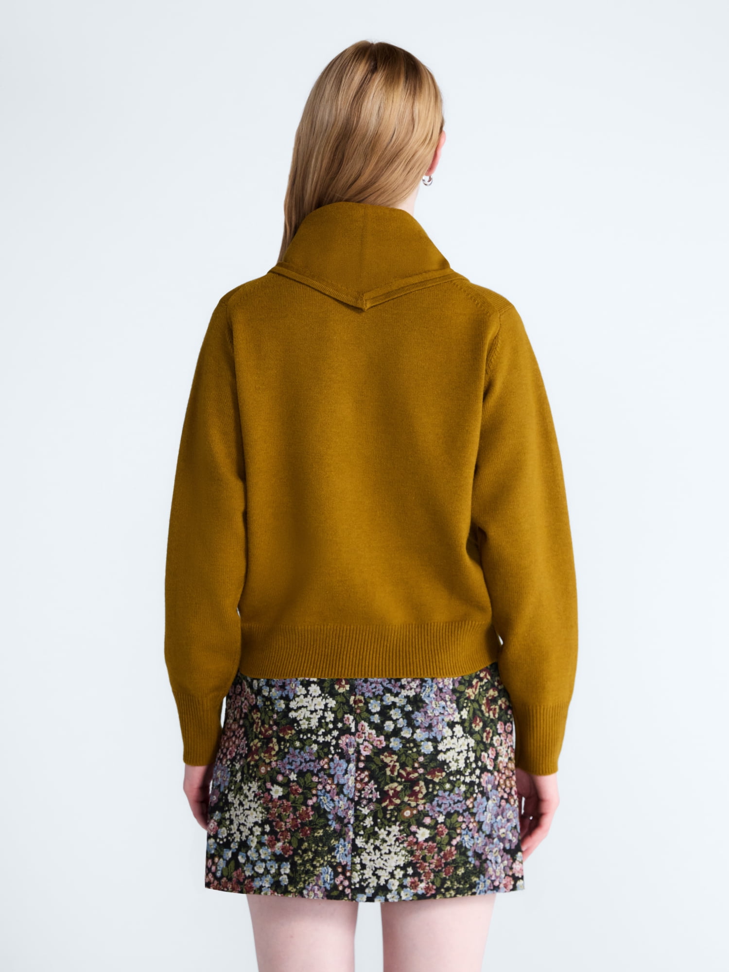 Free Assembly Women's and Women's Plus Cropped Crewneck Sweater with Scarf, Lightweight, Sizes XS-4X