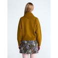 thumbnail image 3 of Free Assembly Women's and Women's Plus Cropped Crewneck Sweater with Scarf, Lightweight, Sizes XS-4X, 3 of 5