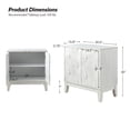 thumbnail image 4 of Tina's Home Modern 2 Doors Sideboard Buffet Cabinet Set of 2 with Storage and Adjustable Shelves Living Room White, 4 of 7