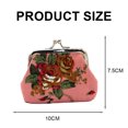 thumbnail image 3 of Monedero creativo de 4 Uds., monedero de lona con hebilla de rosa, monedero de arte de tela para mujer MFZFUKR BST3053832, 3 of 5