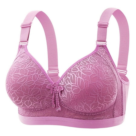 Popular Picks Lace Fixed Cup Bra  Women s Large  Soft Mesh Lining  Seamless Comfort  Wireless Bra  Underwire Support  Daily Wear  for Work  Leisure  Sports Bra  Plus Size Romper Sopatenor