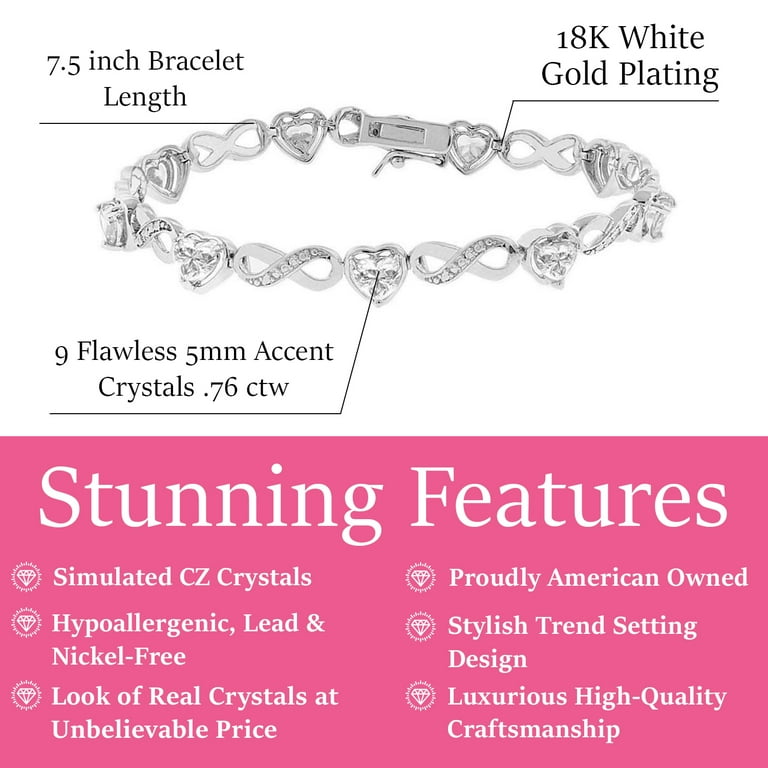 White gold 2024 cz bracelet