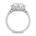 thumbnail image 3 of Everly Women's Created Sapphire and Diamond 10K White Gold Engagement Ring, 3 of 7