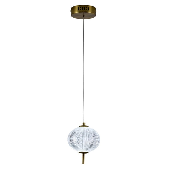 Bethel International LED Pendant in Brass Color