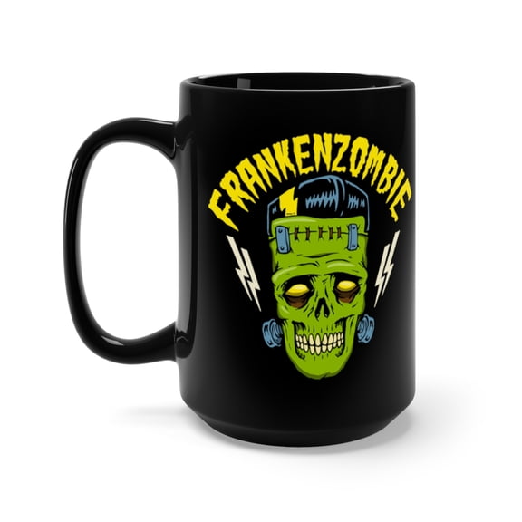 Frankenstein Frankenzombie Undead Monster Coffee Mug, 15oz, Black