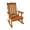 Teak Tone, variant on Innovaze Wooden Patio Rocking Chair with Comfortable Backrest Inclination, High Backrest and Deep Contoured Seat, for Outdoor or Indoor, Teak Tone