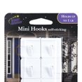 thumbnail image 2 of Magic Mounts Mini Hooks 3705 Self Sticking Heavy Duty 1 X 1 inch 8 Hooks White, 3-Pack, 2 of 4