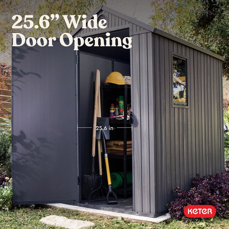 Keter Darwin Maintenance-Free Composite Outdoor Storage Shed, 81