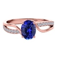 thumbnail image 5 of AoneJewelry 1.00 Carat Tanzanite & Diamond Ring Rose, Yellow White Gold In 10K, 5 of 5
