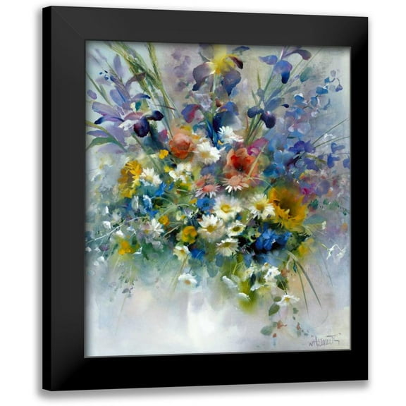 Haenraets, Willem 12x13 Black Modern Framed Museum Art Print Titled - Floral impression