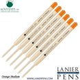 thumbnail image 1 of Lanier Combo Pack - 6 Pack - Monteverde SoftRoll Ballpoint P13 Paste Ink Refill Compatible with most Parker Style Ballpoint Pens - Orange (Medium Tip 0.7mm), 1 of 3