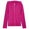 thumbnail image 5 of Suéter fino con cremallera y manga larga con capucha para mujer, otoño e invierno, ropa exterior, primavera y otoño, camisa de estilo occidental, camiseta, 5 of 5