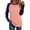 Orange-17, variant on DISKEBUISS Women's Long Sleeve Raglan T-Shirts Crew Neck Color Block Tops for Fall Casual Loose Blouse