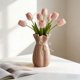 thumbnail image 1 of Jarrón de flores de cerámica rosa y blanco – Jarrón decorativo moderno único para el hogar, centros de mesa de boda, decoración de mesa y regalo, 1 of 6