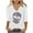 White#halloween tunic for women, variant on aohooy Halloween Womens Tops Loose 3/4 Sleeve Funny Graphic T-Shirts Casual V Neck Skull Printed Tunic Tops Brown,XXXXL