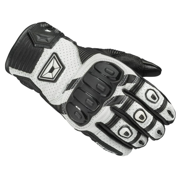 Cortech Manix ST Womens Leather Motorcycle Gloves Black/White LG