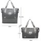 thumbnail image 3 of Travel Duffel Bag for Women Expandable Sports Tote Gym Bag Large Lightweight Shoulder Weekenders Waterproof Bag (Gray), 3 of 4
