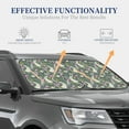 thumbnail image 5 of Uemuo Retro Bunny Floral Printed 2 PCS Car Windshield Sun Shade, Auto Sun Heat and UV Rays Blocker, Foldable Automotive Front Window Sunshade Protector, 5 of 7