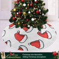 thumbnail image 3 of Yayeee Christmas Tree Skirt 35 inches for Xmas Tree Holiday Party Decoration, Santa Hats Pattern, 3 of 6
