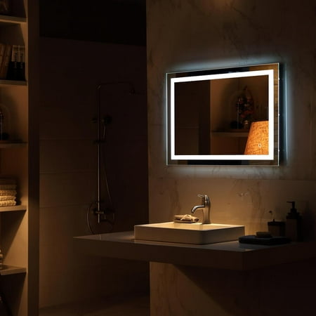 Ktaxon Anti-fog LED Backlit Mirror Illuminated Wall Mirror Bathroom Mirror with Touch