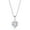 White, variant on AVORA 10K White Gold Bezel set Heart-shape 6mm Simulated Diamond CZ Pendant Necklace with 18" Chain