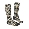 thumbnail image 3 of Haiem Black Palm Leaves Socks, Funny Novelty Crazy Design Cotton Socks Sports Socks Knee High Socks For Men, Women,1Pairs - Gift For Working Friends, 3 of 8