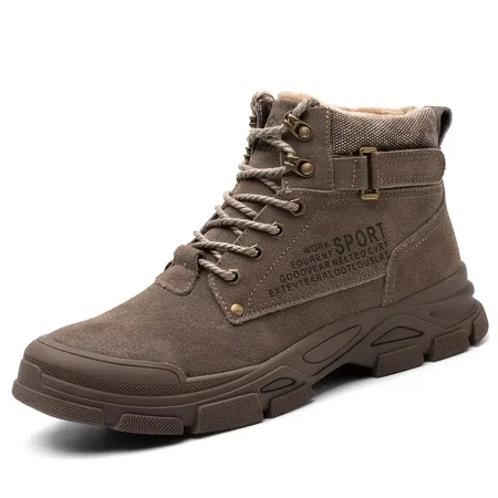 

Suede Work Safety Shoes Puncture Proof Anti-skid Anti-smashing Steel Toe Work Shoes For Men Women Industrial Construction Sneakers